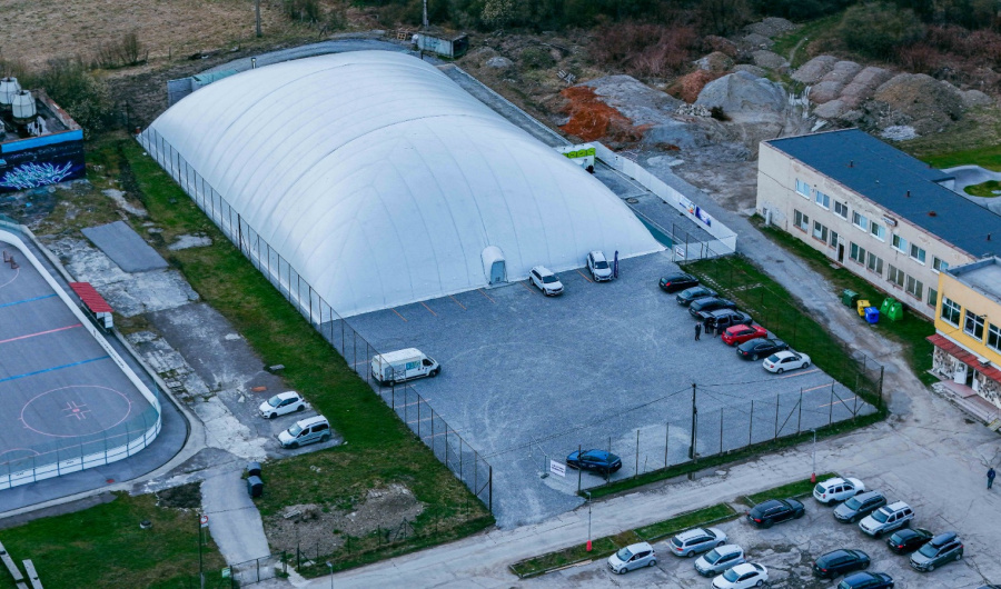 Výstavba tenisovej haly v Čadci